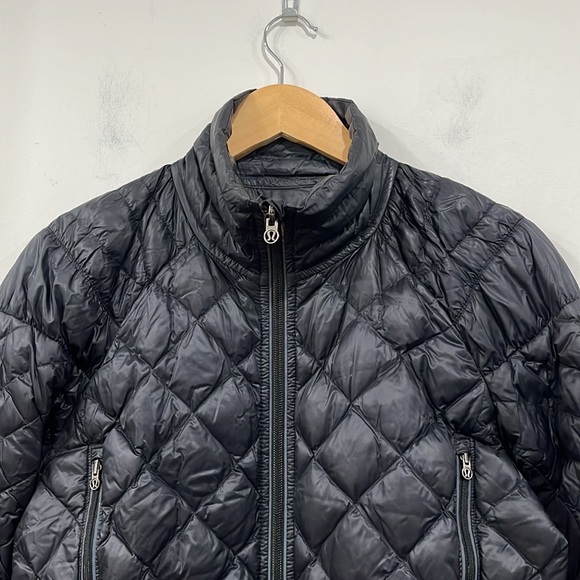Lululemon Run:Turn Around Goose Down Puffer Jacket Black Grey Size S - Picture 10 of 16